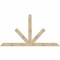 Ekena Millwork Saratoga Rough Sawn Timber Gable Bracket, Douglas Fir, 108"W x 58"H x 2"D x 6"F, 13/12 Pitch GBW108X58X0206SAR00RDF - alternate 1